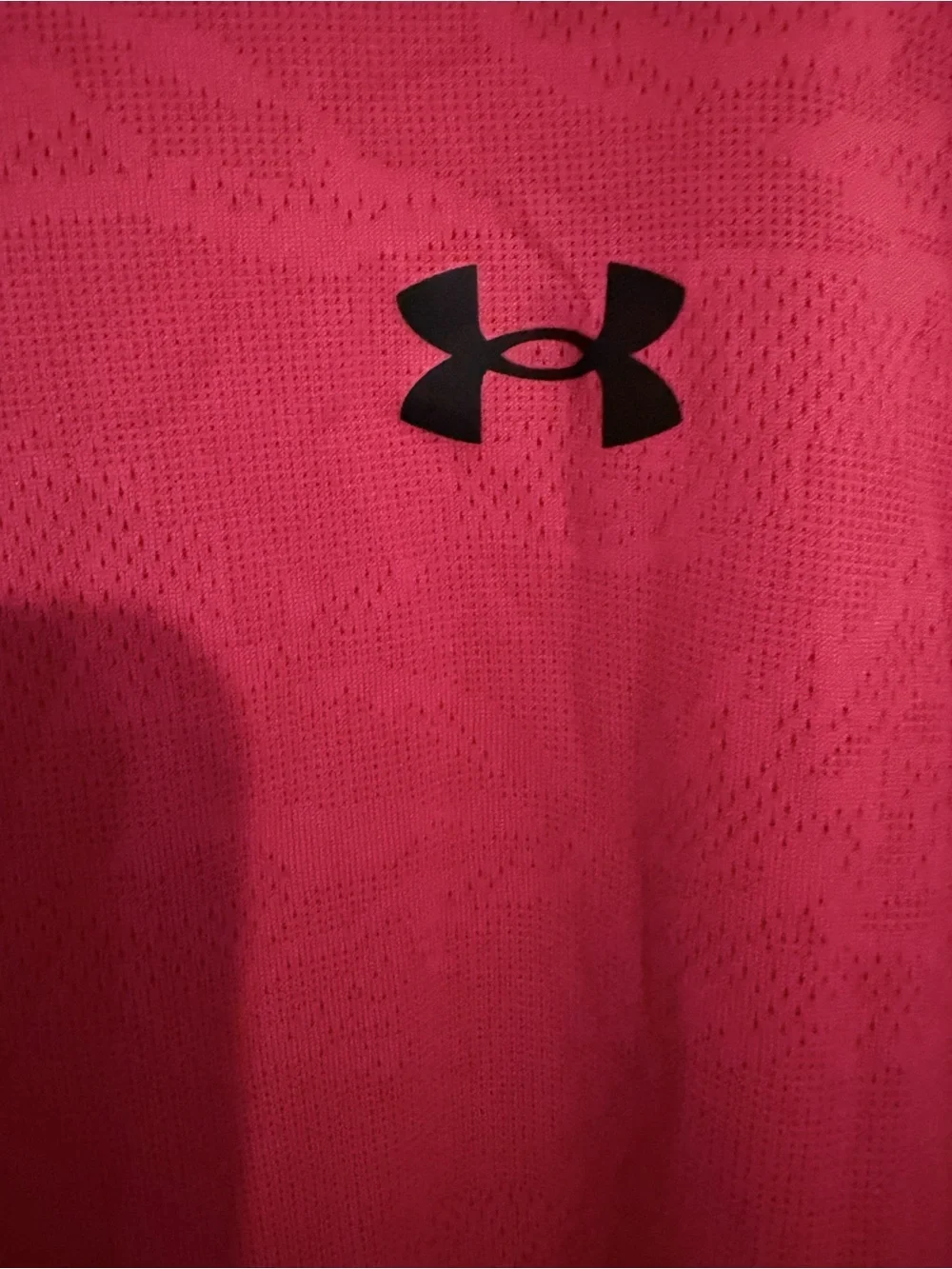 Under Armour Men’s red Short-Sleeve Performance Shirt velocity jacquard - Picture 7 of 8